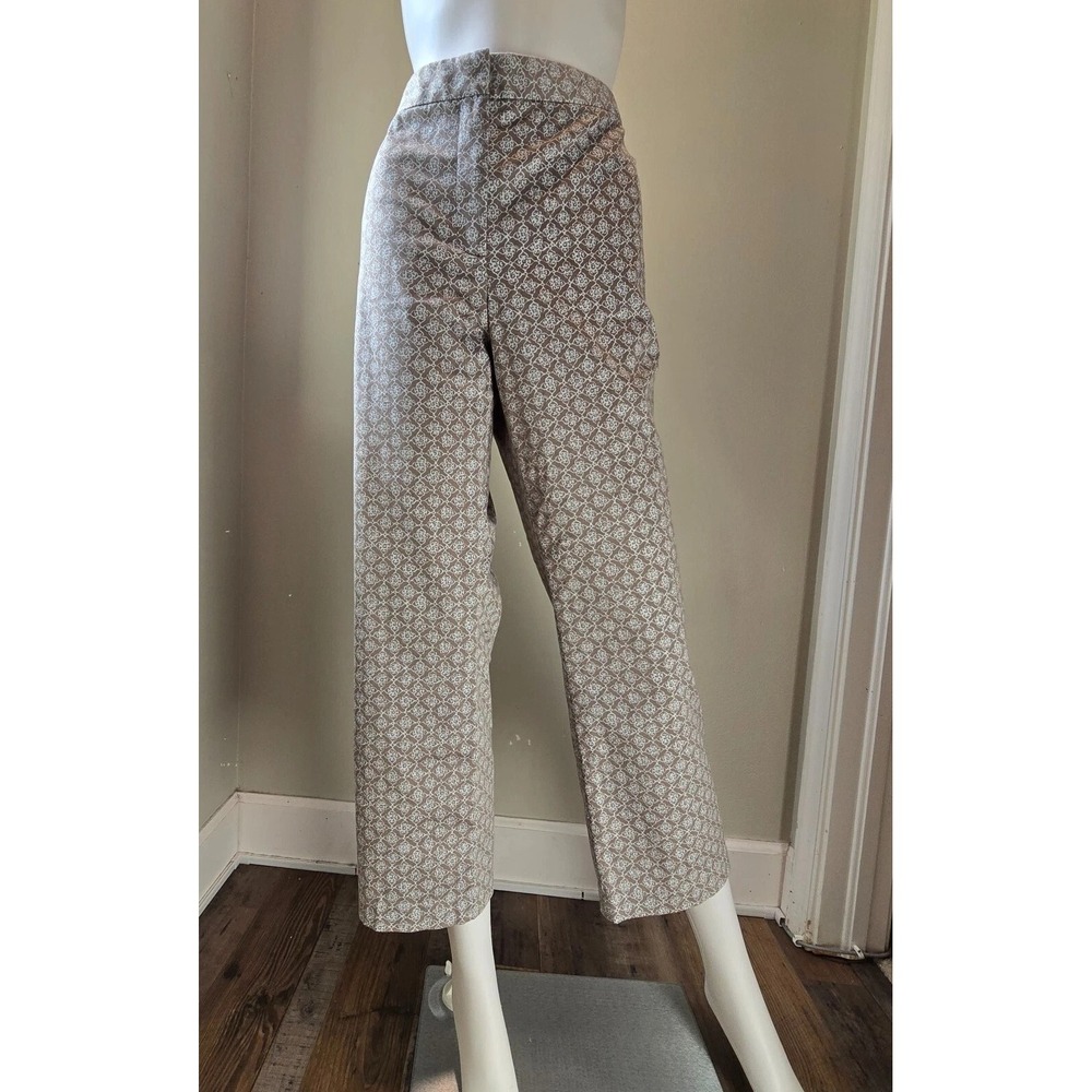 Sigrid Olsen Collection Women's Size 12 Geometric Stretch‎ Cotton Blend Pants